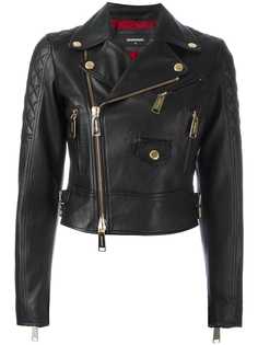 Dsquared2 байкерская куртка со стеганой отделкой