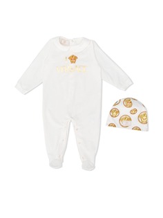 Young Versace комплект из комбинезона и шапки с принтом