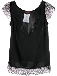 Talbot Runhof блузка с контрастным кружевом