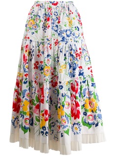 Marc Jacobs юбка миди с цветочным принтом