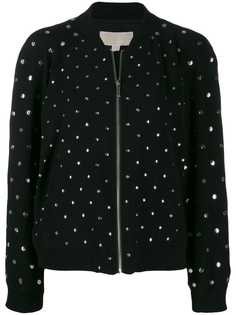 Michael Michael Kors декорированный бомбер с эффектом металлик