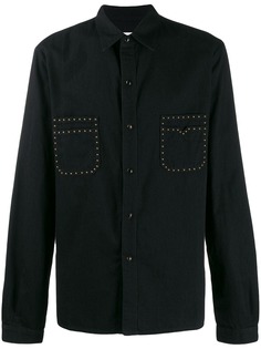 Saint Laurent рубашка с длинными рукавами и заклепками