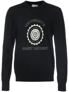 Saint Laurent топ с принтом