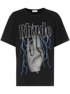 Rhude футболка с принтом Shoker