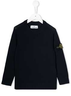 Stone Island Junior джемпер с нашивкой-логотипом
