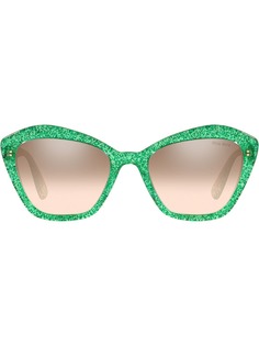 Miu Miu Eyewear солнцезащитные очки в оправе кошачий глаз