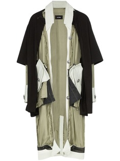 Raf Simons двухслойное пальто оригинального дизайна