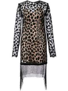 Alexander Wang гипюровое платье с леопардовым узором