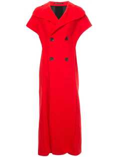 Yohji Yamamoto Pre-Owned пальто без рукавов с контрастным кроем