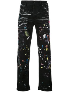 Off-White джинсы с эффектом разбрызганной краски