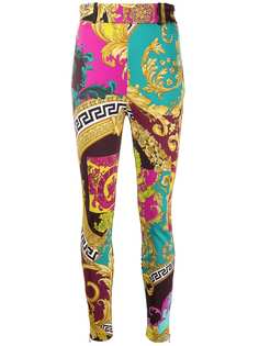 Versace легинсы с принтом Voyage Barocco и эластичным поясом