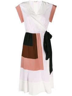 Diane von Furstenberg платье в стиле колор-блок с запахом