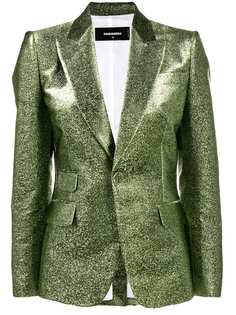Dsquared2 приталенный блейзер с эффектом металлик