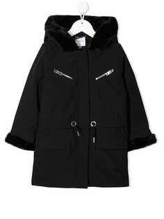Givenchy Kids дафлкот с капюшоном и вышитым логотипом