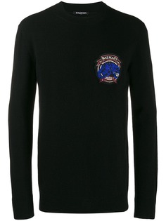Balmain джемпер с нашивкой-логотипом