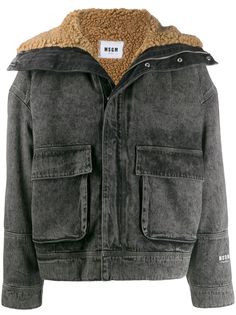 MSGM куртка с подкладкой из овчины