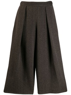 Dusan chevron pattern cropped trousers