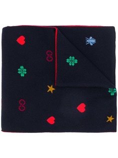 Gucci шарф с вышитым логотипом