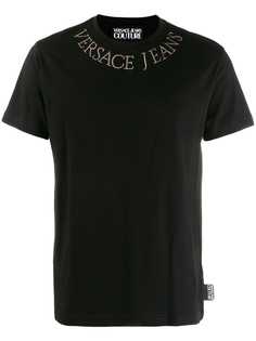Versace Jeans Couture футболка с декорированным логотипом