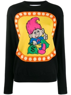 Moschino джемпер с круглым вырезом и графичным принтом