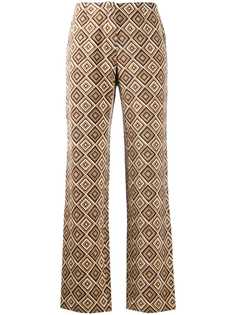 Prada Pre-Owned брюки 2000-х годов с геометричным принтом