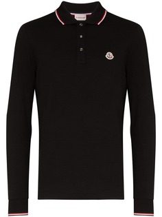 Moncler рубашка-поло с вышитым логотипом