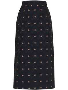 N Duo юбка миди с завышенной талией и цветочным принтом