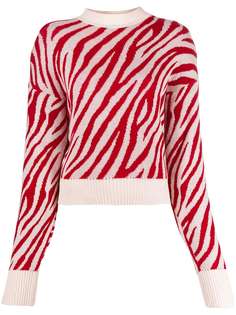 Attico джемпер с зебровым принтом