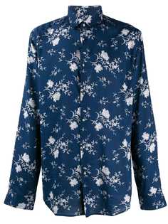 John Varvatos рубашка с цветочным принтом