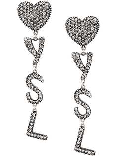Saint Laurent серьги с логотипом YSL