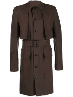 Rick Owens однобортный тренч