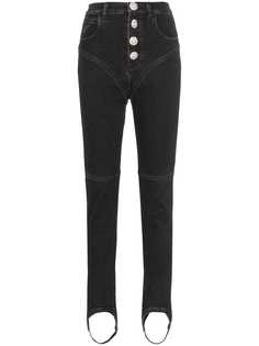 Alessandra Rich high-rise stirrup jeans