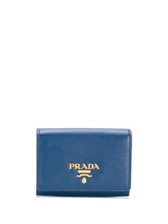 Prada logo appliqué wallet