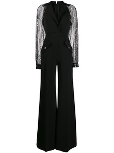 Elisabetta Franchi комбинезон с прозрачными рукавами