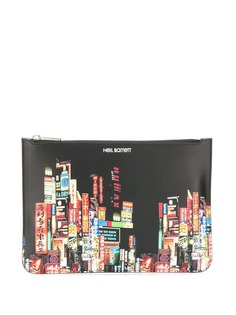 Neil Barrett Landscape print clutch