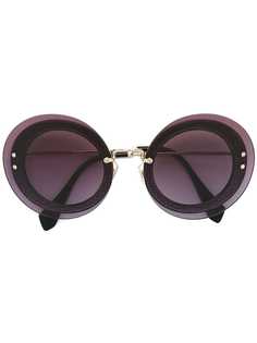 Miu Miu Eyewear солнцезащитные очки в круглой оправе