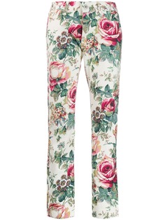 Junya Watanabe Comme des Garçons Pre-Owned брюки 2000-х годов с цветочным узором