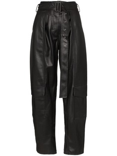 Low Classic faux leather cargo trousers