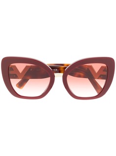 Valentino Eyewear солнцезащитные очки с логотипом VLogo