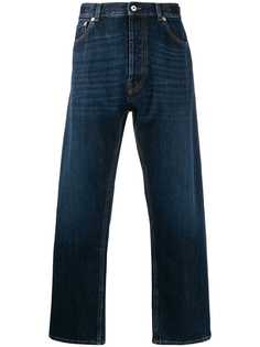 Valentino широкие джинсы из селвидж денима с логотипом VLTN