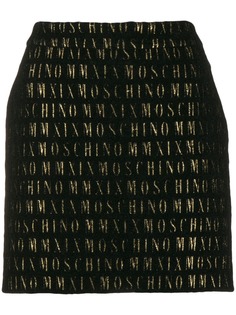 Moschino короткая юбка с логотипом