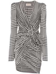 Alexandre Vauthier платье мини с V-образным вырезом и в ломанную клетку