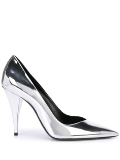 Saint Laurent туфли-лодочки Kiki с эффектом металлик