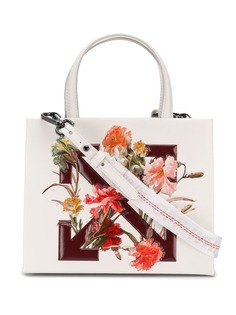 Off-White сумка-тоут с цветочным принтом