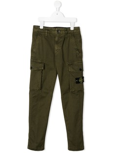 Stone Island Junior брюки карго с логотипом