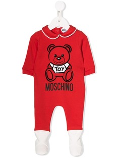 Moschino Kids "комплект из ромпера, нагрудника и шапки Teddy Bear"