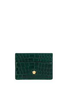 Versace картхолдер с тиснением под крокодила