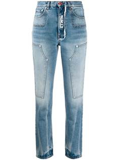 Heron Preston джинсы с эффектом потертости