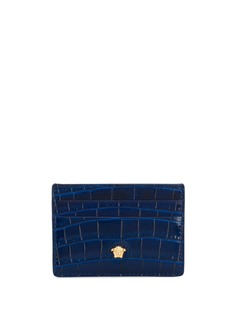 Versace картхолдер с тиснением под крокодила