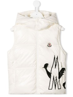 Moncler Kids дутый жилет с логотипом